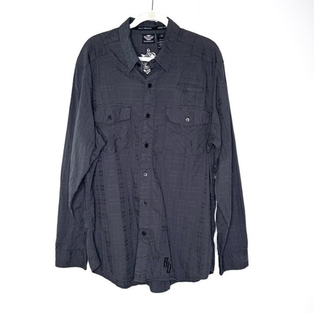 SALE 5/$25 📦 Harley Davidson Plaid Long Sleeve Button Down XL